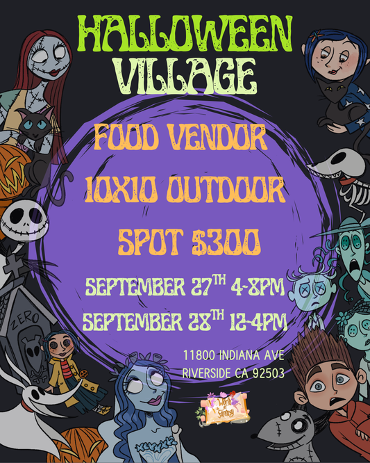 Halloween Village 2 day Hot food 10x10 canopy outdoor