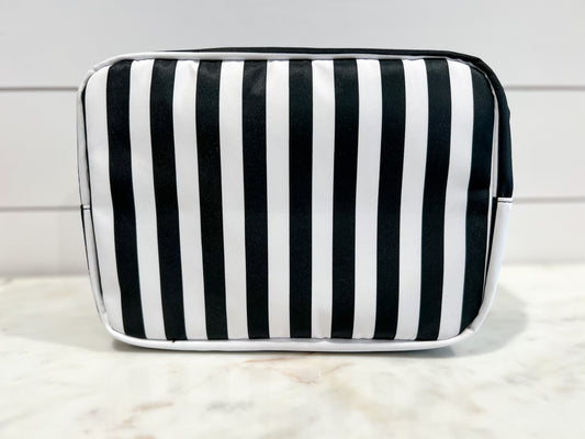 BLACK & WHITE LRG COSMETIC BAG