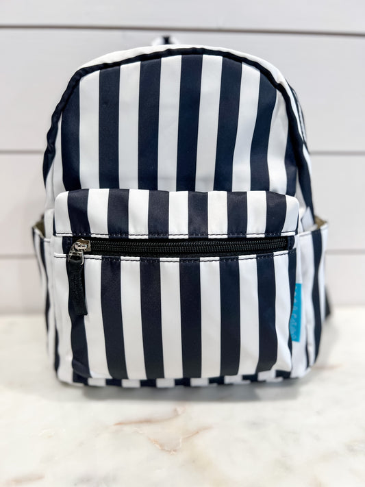 BLACK & WHITE STRIPES BACKPACK